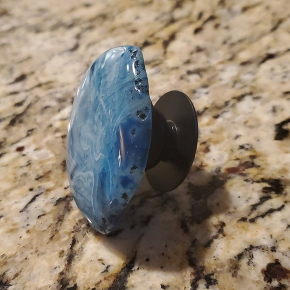 Set of two Socket Onyx/aqua stone for cell phone - Picture 4 of 6